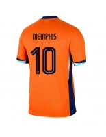 Holandsko Memphis Depay #10 Domácí Dres ME 2024 Krátký Rukáv